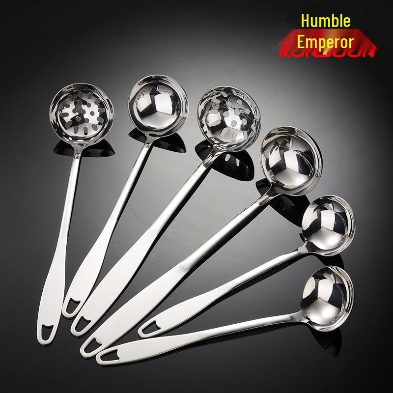 Qianxing 304 Edelstahl Suppenkelle mit langem Griff Set