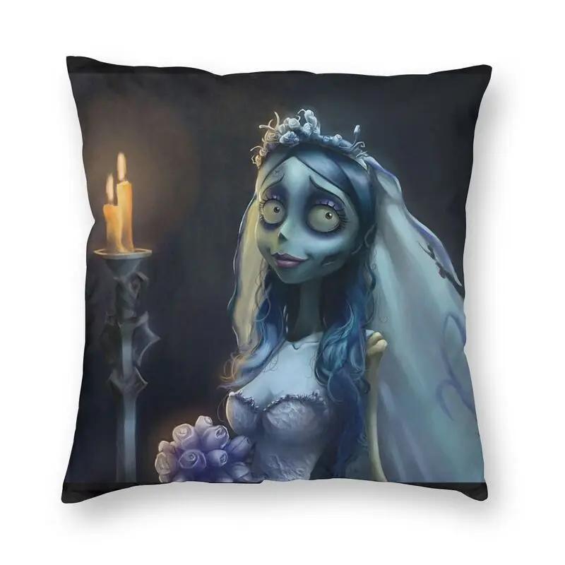 Tim Burton Corpse Bride Cushion Cover Sofa Cover Decoration Halloween Horror Scary Movie Square Pillow Cover Home Decoration