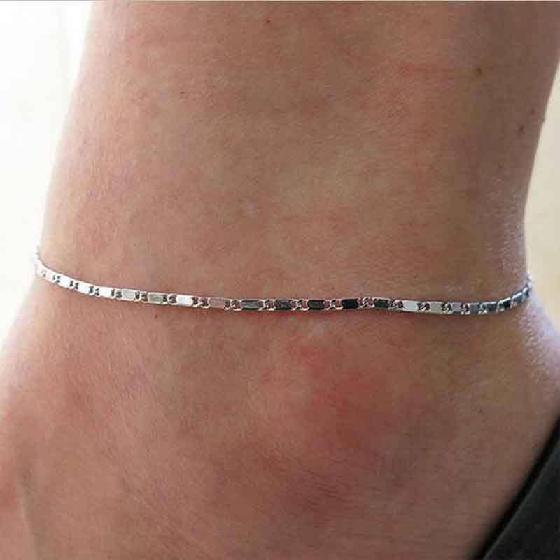 Timeless Women Simple Gold Plated Chain Anklet With Classic And Versatile Design