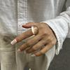 Transparenter farbiger Harzring, glatter geschwungener stapelbarer Statement-Ring, geeignet für den täglichen Gebrauch und Partys