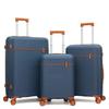 Set of 3 "Travel Light" Polypropylene Suitcases - LYS Paris 2561/3 - Blue
