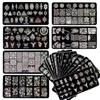 1PC drukowanie ze stali nierdzewnej płytki do tłoczenia paznokci Manicure liście klon szablon formy Xmas płatki śniegu Nail Art DIY dekoracje