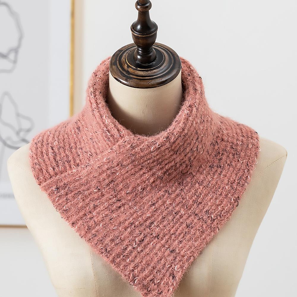 Triangle High Neck Scarves Knitted Fake Collar Scarf Woolen Knit Neck Cover Ring Scarf Imitation Cashmere Neck Warmer Scarf