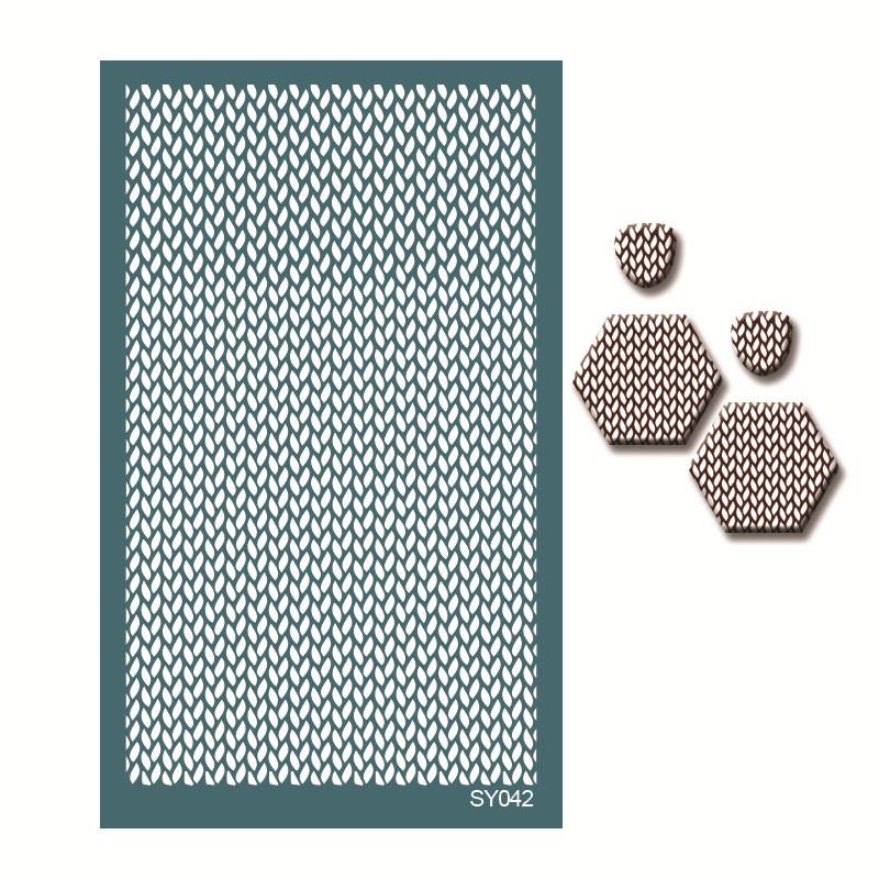 Polymer Clay Silk Screen Stencils Reusable Silkscreen Print Kit for Printing Clay Stamps Jewelry Earrings Decoration Template