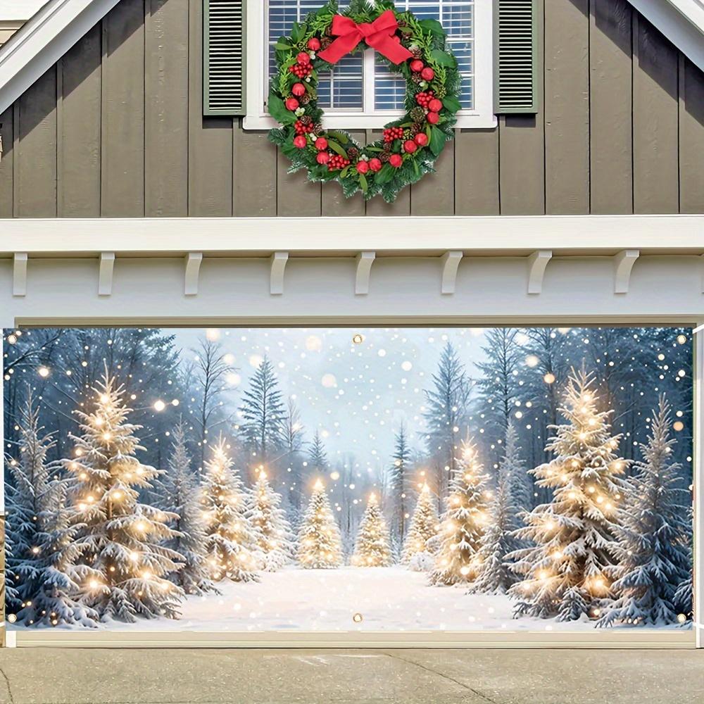 2D door banner 1 Christmas garage door cover banner holiday decoration multifunctional no need for electricity
