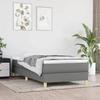 Maison Exclusive - Bettlattenrost mit Matratze Dunkelgrau 100x200cm Stoff