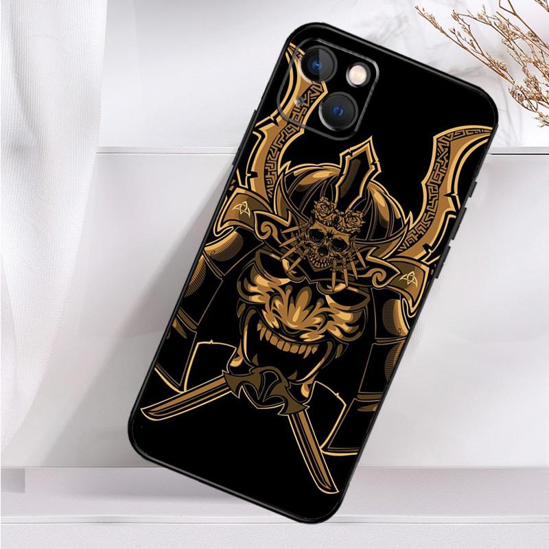 Samurai Mask Demon Shockproof Case For iPhone 18 17 16 15 14 11 Pro Max Plus 12 13 Mini 16e 17 Air Phone Cover
