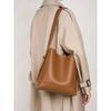Split Leather Cowhide Women Shoulder Bag 2026 New Fashi Ladies Crossbody Bag Large Capacity Tote Commuter Bucket Bag Gift