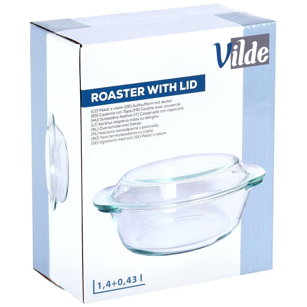 Glass ovenproof dish with lid 1.4 l + 430 ml