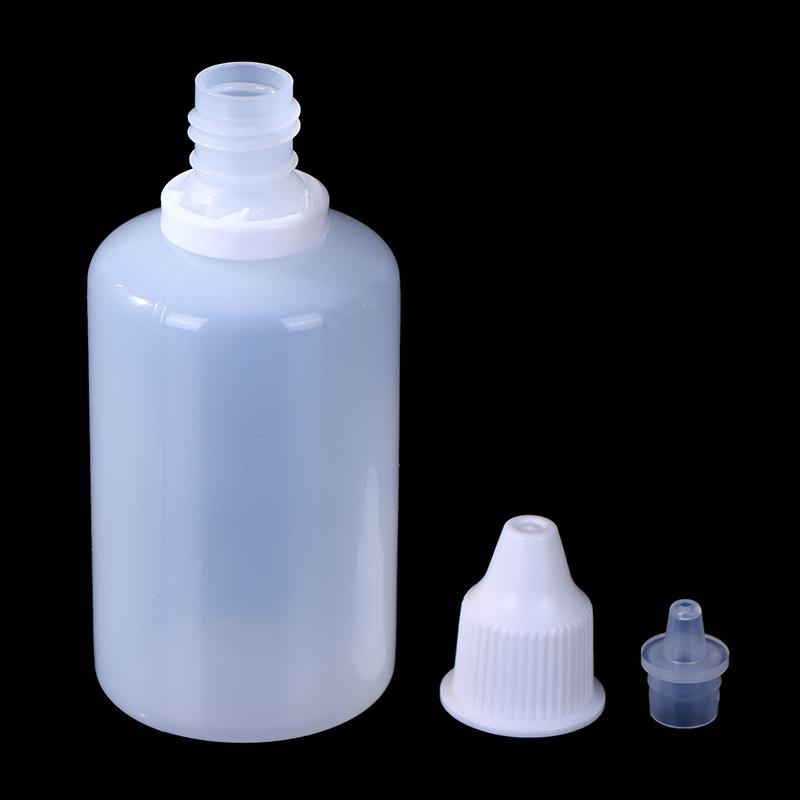 10 stk 5/10/15/20/30/50 ml tom plastdråpeflaske maling skjønnhetsolje klembar påfyllbar flaske kosmetikk oppbevaringsflasker