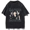 25 Het Toppmode Damon Salvatore Vintage Tvätt Ian Somerhalder Dam T-shirt Street Wear Manga Kortärmad Avslappnad Harajuku