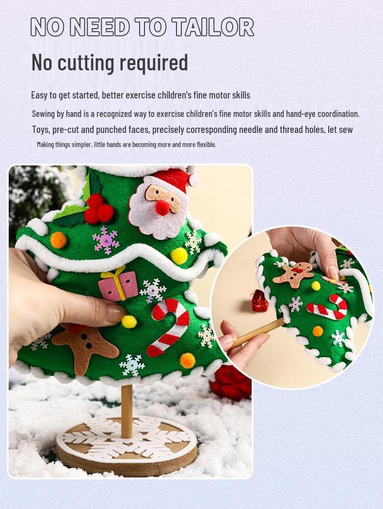 Handgemachtes DIY Weihnachtsbaumschmuck-Set für Kinder - Tischdekoration Bastelset