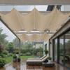 Waterproof Wave Retractable Sun Shade Canopy Heavy Duty Telescopic Outdoor Balcony Sun Awning Rainproof Thick Polyester