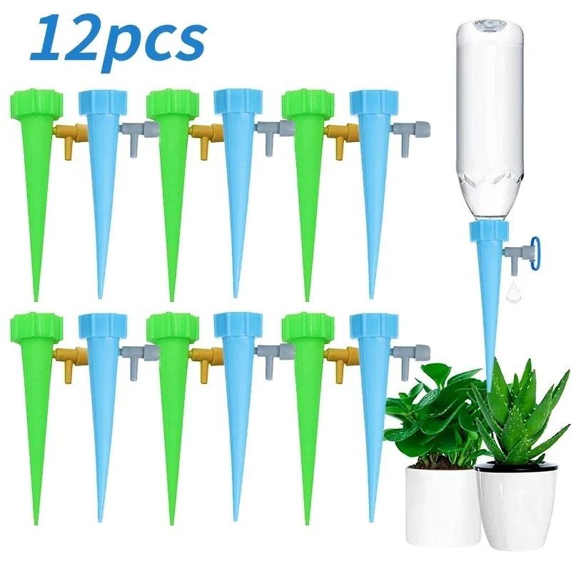 Automatic Drip Irrigation Spike, Adjustable Self Watering Dripper Device for Flower Potted Plants, Garden Greenhouse Auto Watering System Accessory