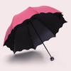 Outdoor Sports Anti-UV Parasol Folding Umbrella Bloom Flower In Rain Water Windproof Sunshade