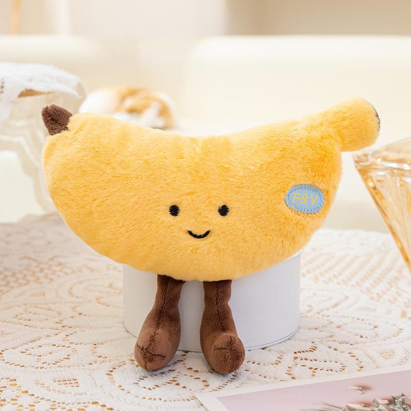 Cute Pineapple Orange Watermelon Durian Strawberry Cartoon Plush Doll Pendant For Kids And Collectors
