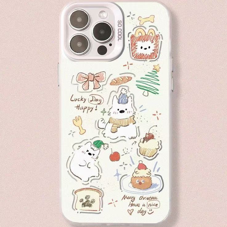 The new Japanese and Korean desserts are suitable for iphone17 mobile phone case Apple 15promax/14 anti-drop 13pro16 cute