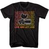 Woodstock Live & Let Live Men's T Shirt Bird On Guitar Strings Hippie Festival
