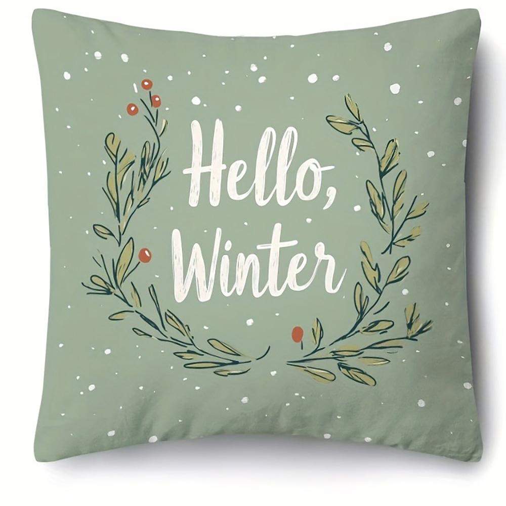 Christmas Pillow Covers: Vintage Truck, Merry Christmas, Hello Winter, and Snowy Trees Sofa room cushion cover home decoration
