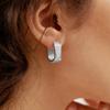 Charm Retro Temperament Ear Studs Earrings Fashion Hong Kong Style Fashion Micro-inlaid Zirconia Women