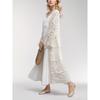 DIMANAF 2024 New T-Shirt Women Knitting Lace Long Vest Hollow Summer Style Basic Tops Tees Loose Clothing