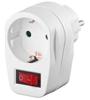 Microconnect Safety Socket Adapter, White, Grutimer2