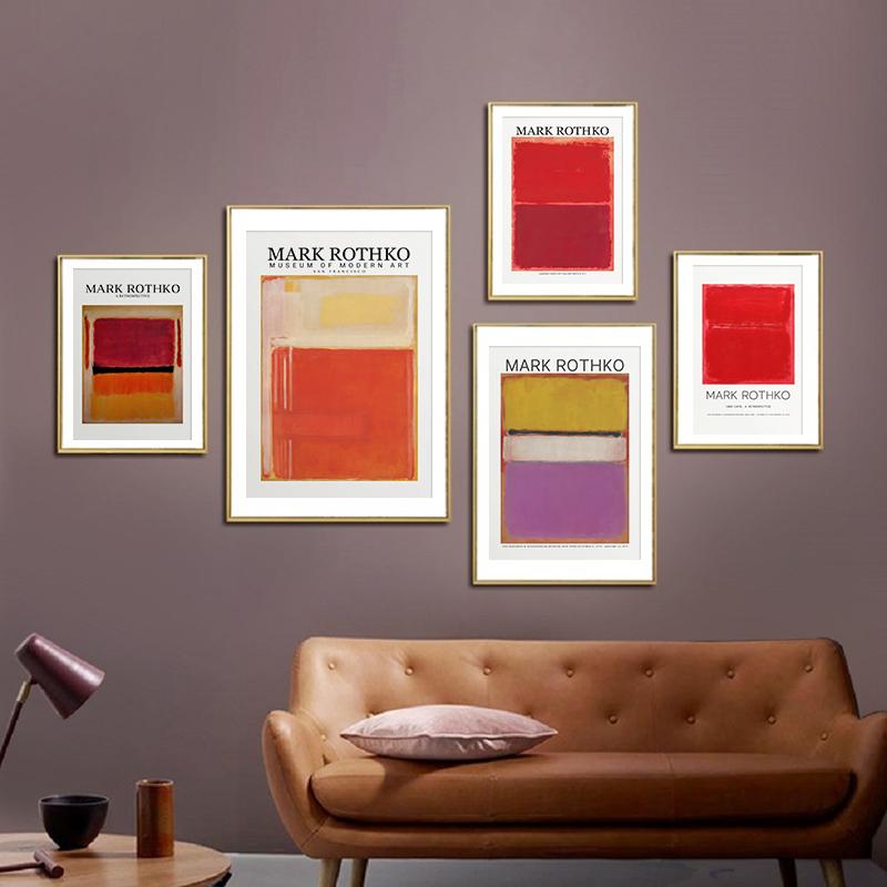 Klasyczny Abstrakcyjny Obraz Marka Rothko Płótno Plakat i Wydruk Ścienny Sztuka Dekoracyjna Obraz Nowoczesny Wystrój Domu Do Salonu