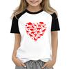 Tops For Youth Girls 4-16 Years Round Neck Short Sleeve Trendy Tops