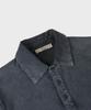 PANICALE Blue Vintage Dyed Short Sleeve Polo Shirt