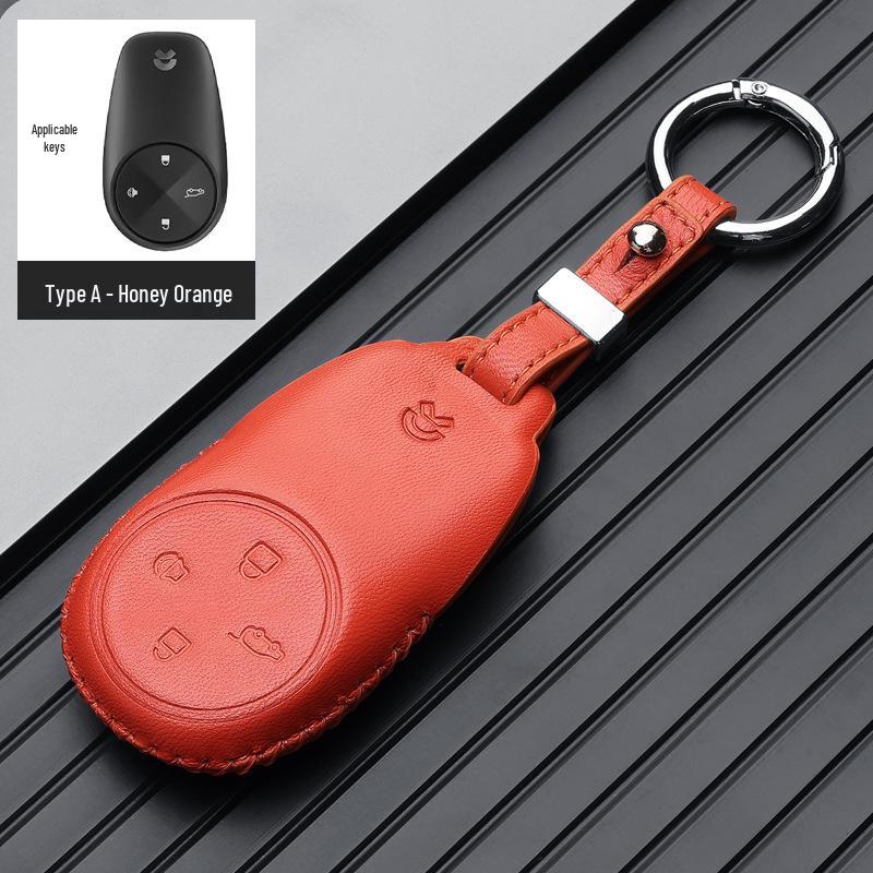 Nio Key Case: Genuine Leather Holder for ES6, ES8, EC6, ET7, ET5, ES7 - High-End Men's Buckle Shell