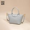 Trendy New Longxiang Hand-woven Bag Casual Versatile Portable Women's Bag Retro Niche Single Shoulder Crossbody Dumpling Bag