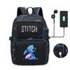 Peripheral Printed Backpack, Large-Capacity Student Schoolbag Usb Computer Bag For Men And Women
