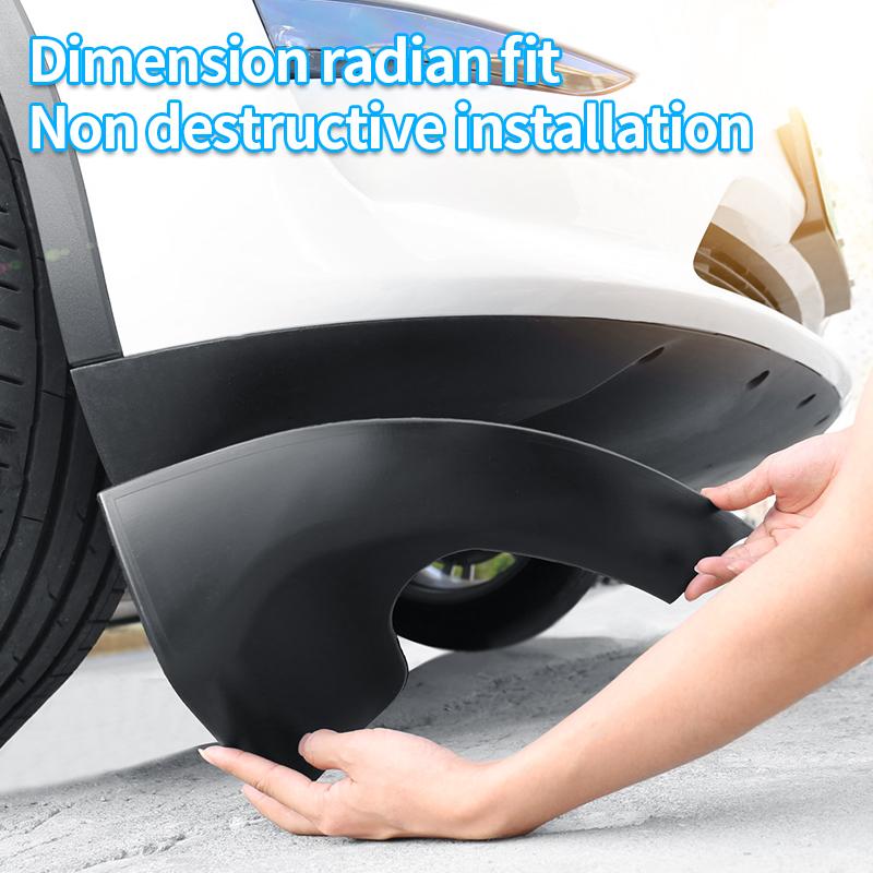 Bande de garniture anti-collision pour pare-chocs avant de voiture, barre avant, panneau de protection, accessoires de décoration pour Tesla -2022 modèle 3