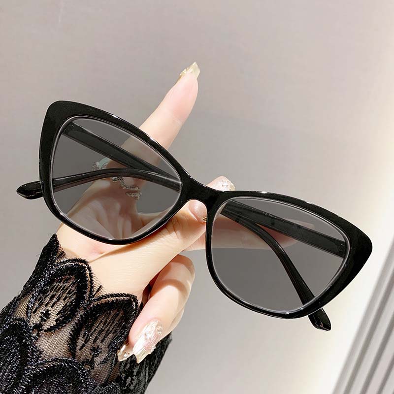 Retro Contrasting Cat Eye Presbyopia Sunglasses New High-definition Anti UV and Anti Blue Light Glasses Diopter To +4.0