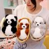 Stuffed Doll Panda Basket Plush Doll Hedgehog Animals Basket Plush Toys Car Ornaments