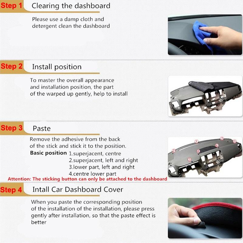 Auto Car Dashboard Cover DashMat Carpet Cape For Cadillac CT6 2016 2017 2018 2019 2020 2026 Center Console Protector Sun-Shade