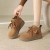 Best-selling Vintage-style Shoes - New Women's Lace-up Thick-soled Casual Short Boots