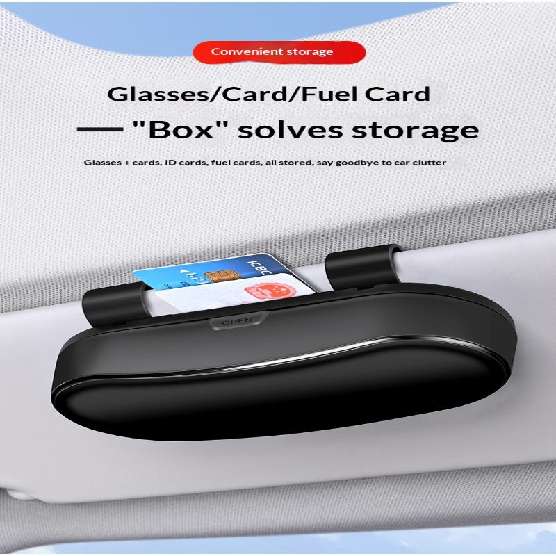 Car Glasses Box Portable Car Sunglasses Holder Car Driving Glasses Holder Eyeglass Case Sun Visor Multifunctional Storage Box