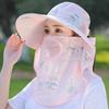 Women's Hat Detachable Face Cover Sun Hat UV Protection Neck Flap Fishing Hat Waterproof Breathable Outdoor Working Cap Fishing