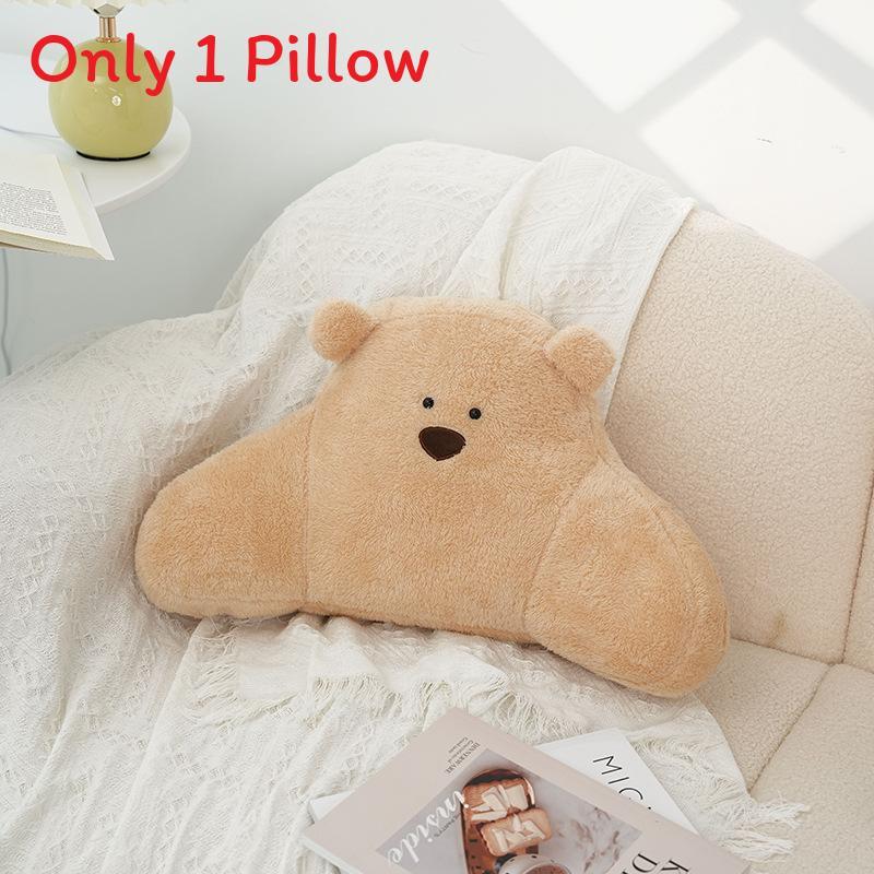 Arctic Velvet Bear Pillow With Soft Plush Cover For Sofa Lounge Use