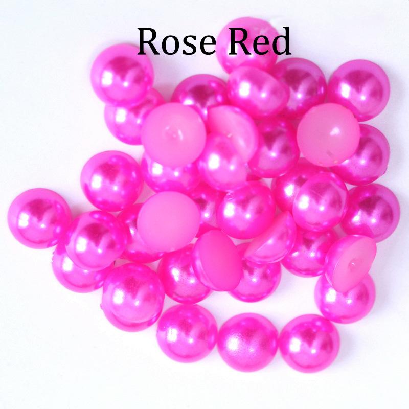 2 3 4 5 6 8 10 12 14 MM Imitation Pearl Round Half Beads For Jewelry Making Women Nail Art DIY Accessories
