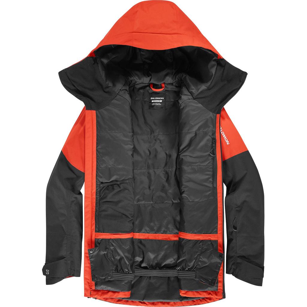 SALOMON Color Block Hooded Zip-Up Drop Shoulder Long Sleeve Jacket Men Jacket Red LC2331000