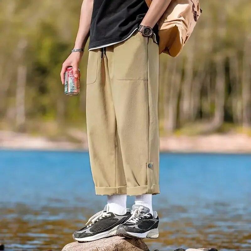 Heren Casual Broek Joggers Meerdere Zakken Mode Werkkleding Retro Lange Sportbroek