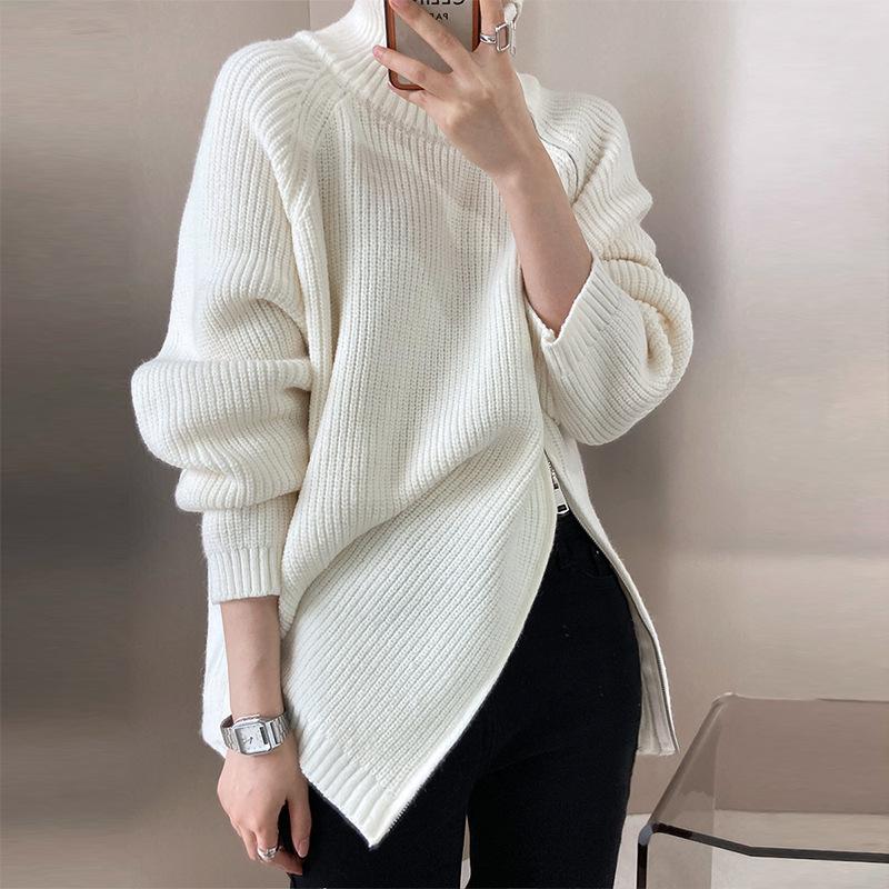 Turtleneck Sweater Coat Autumn and Winter Loose Knitted Sweater