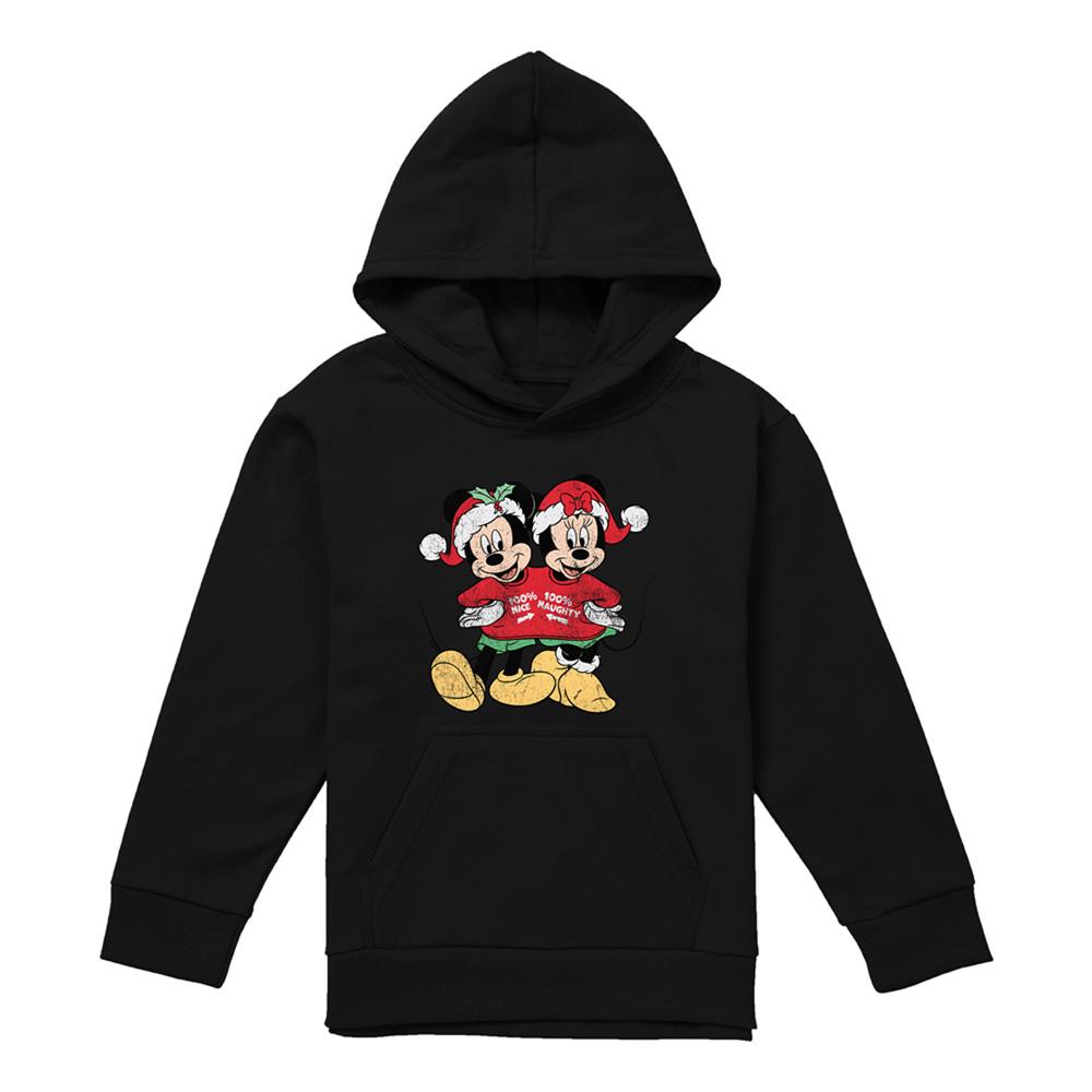 Disney Childrens/Kids Mickey & Minnie Mouse Christmas Jumper Hoodie
