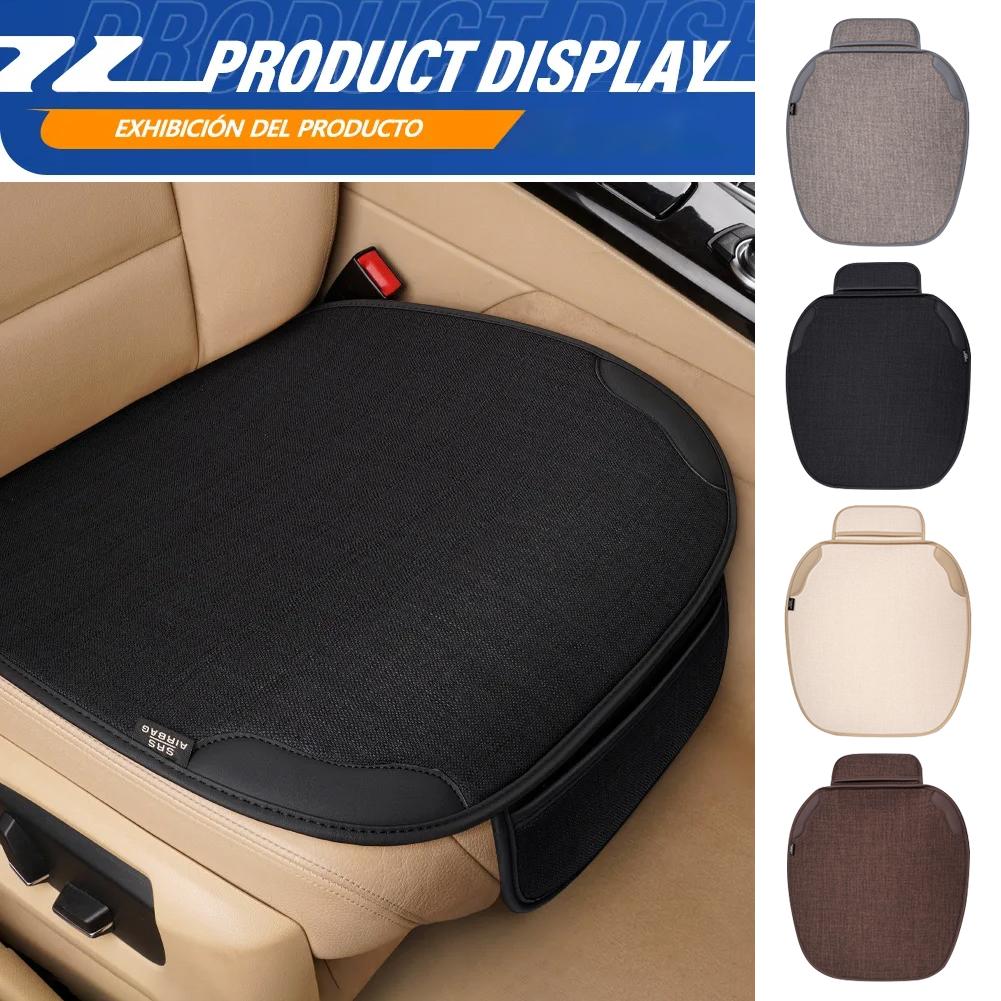 Car Front Seat Cover Breathable Flax Car Seat Protector Cushion Universal Chair Protect Covers Front Sseat Covers For Cars R7K0
