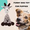 Squeaky Plush Dog Toy Interactive Stuffed Animal Toy Plush Donkey Dog Chew Toy with Squeaker Indestructible Puppy Teeth Cleaning Toy
