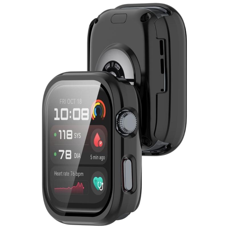 Scratch Proof Protective Cover For Smartwatch With Integrated Screen Guard Shockproof Prevents Damage PC Tempered Glass