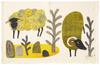 MiW Tea Towel Collection - Sheep/Let's Come and Share a Bit [1-69211-21-Y] Yellow