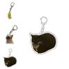 Portachiavi Gatto Banana Carino Ciondolo Divertente in Acrilico per Amanti dei Gatti Altezza 3,5 cm